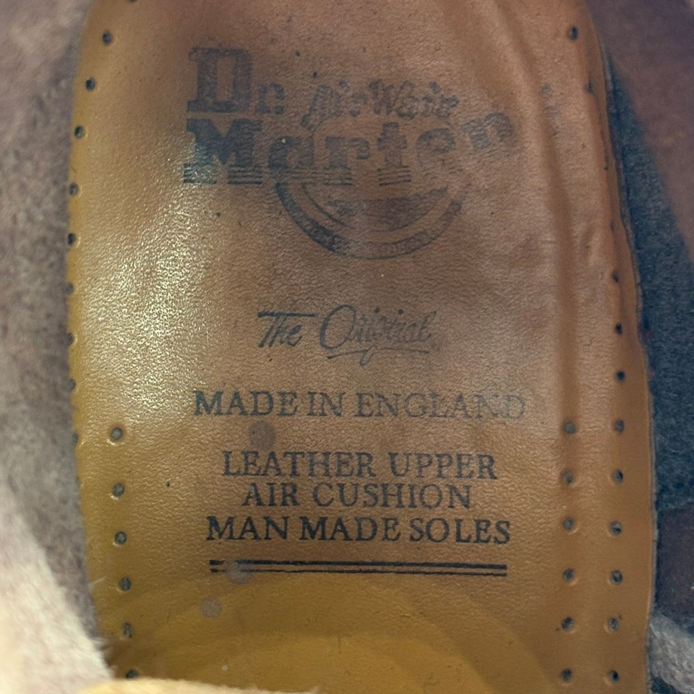 Dr Martens 1460 Crazy Horse Boots Mens 12 Brown Doc Leather MIE England VINTAGE - Picture 7 of 12